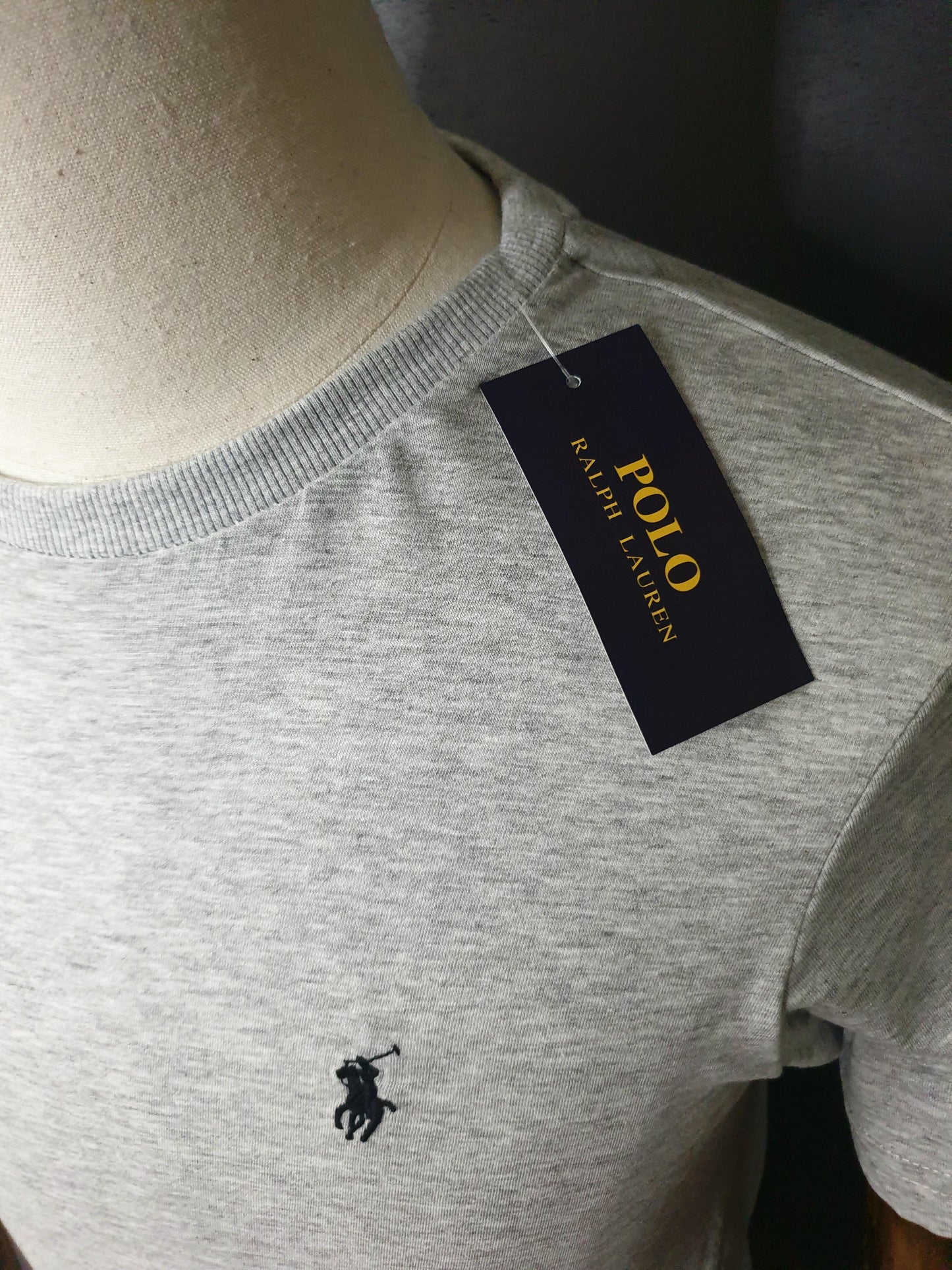 RALPH LAUREN Short Sleeve T-shirt in Grey Heather