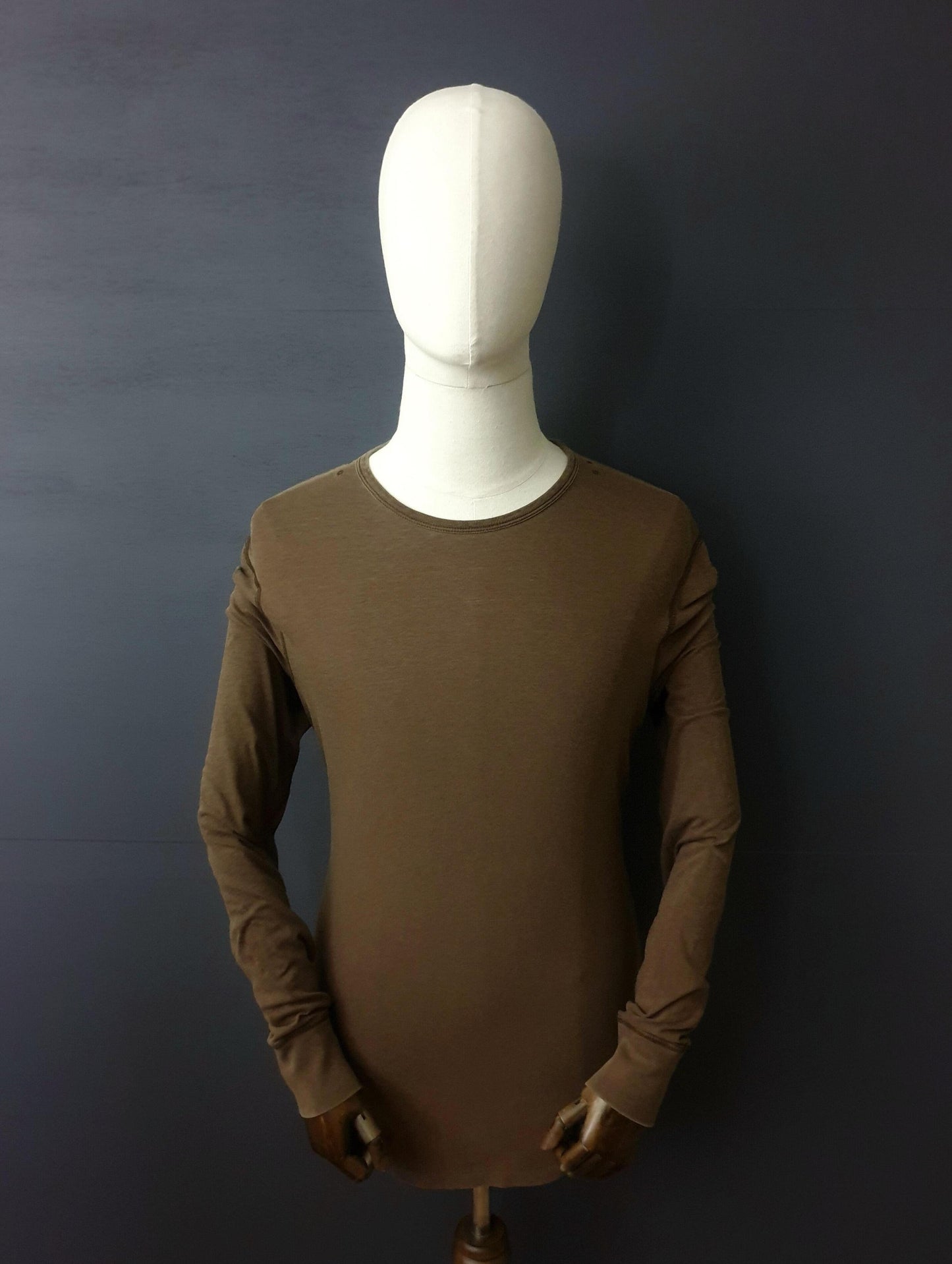 BURBERRY Long Sleeve Check Cotton T-Shirt