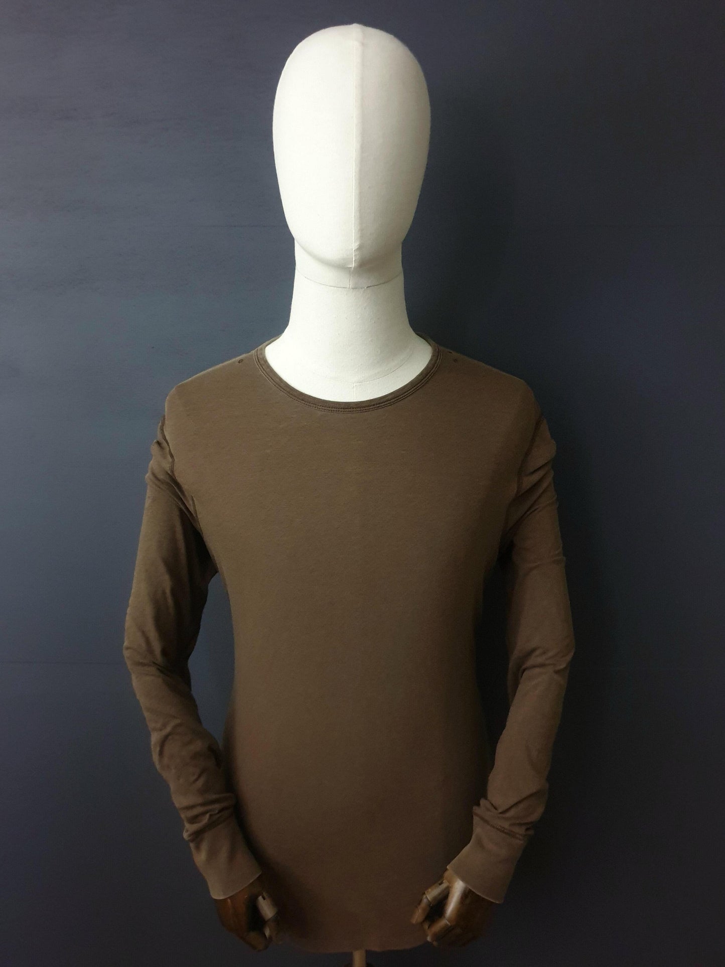 BURBERRY Long Sleeve Check Cotton T-Shirt