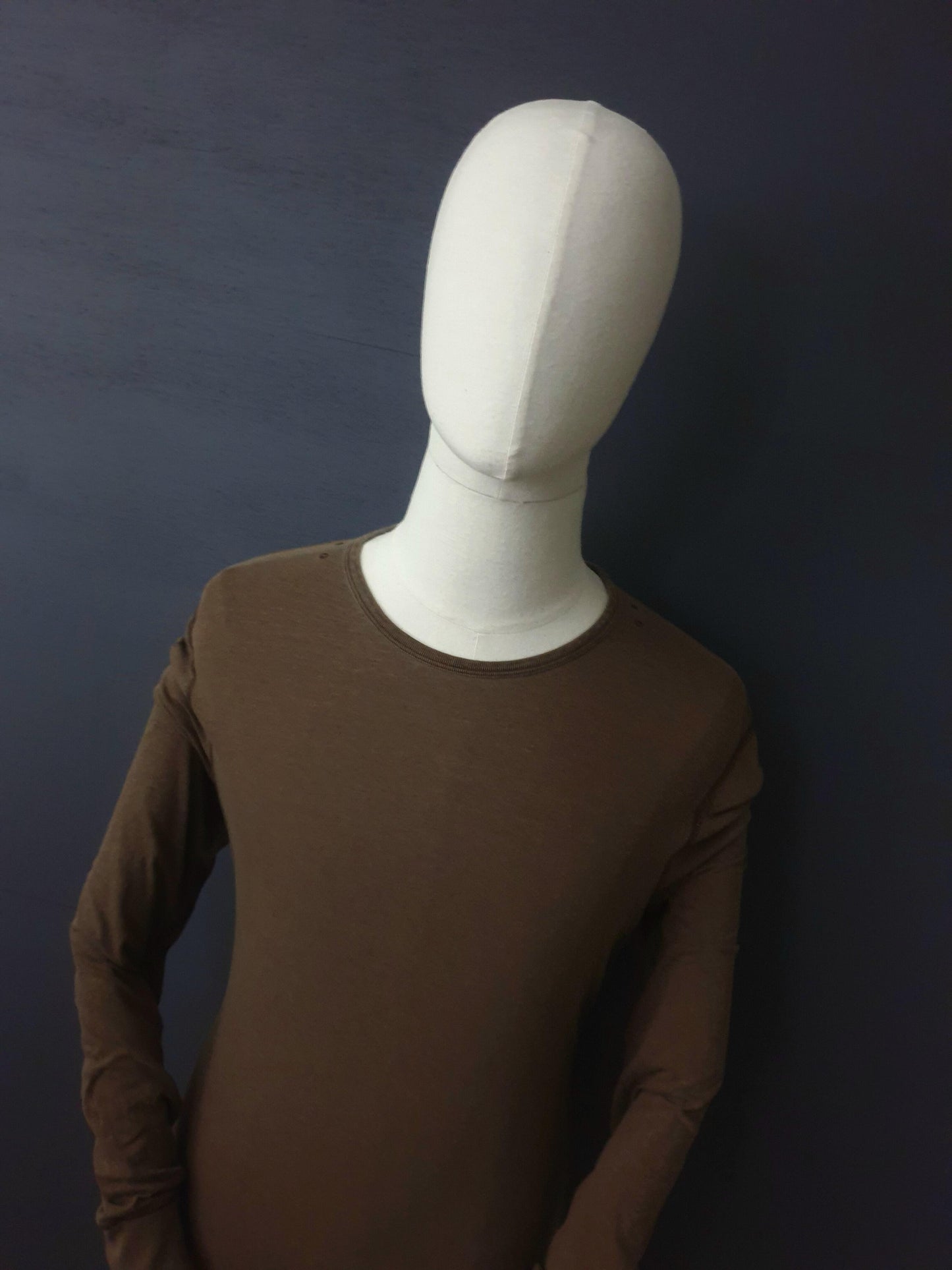 BURBERRY Long Sleeve Check Cotton T-Shirt