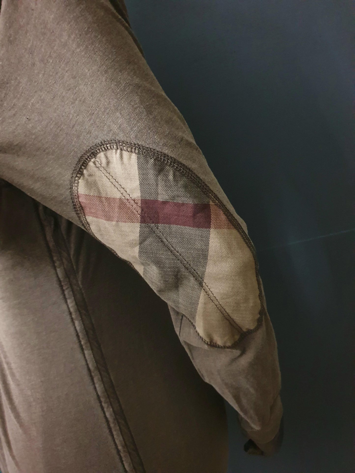 BURBERRY Long Sleeve Check Cotton T-Shirt