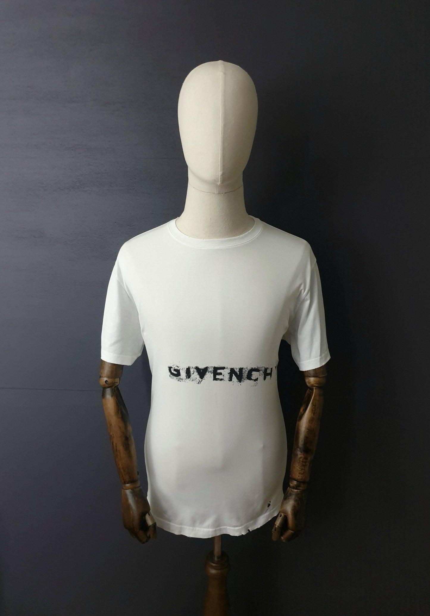 GIVENCHY Faded Distressed Logo T-Shirt