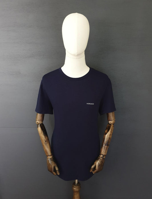 VERSACE Essentials Logo Navy T-Shirt