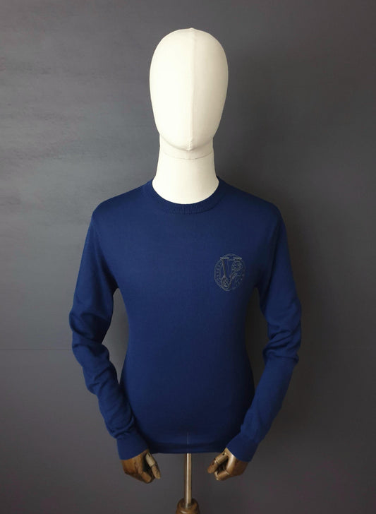 VERSACE Jeans Chest Logo Crew Neck Jumper