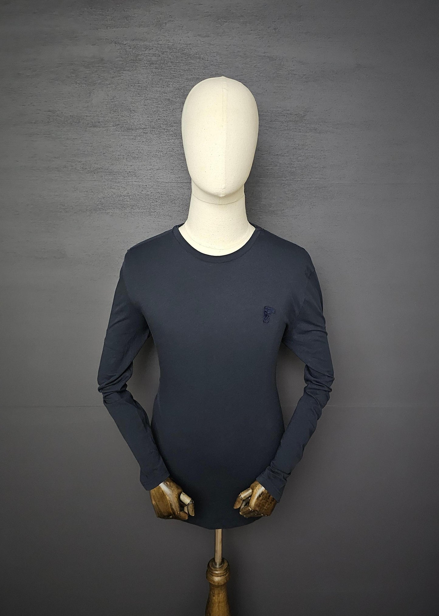 VERSACE Collection Medusa Embroidered Long-Sleeve T-Shirt