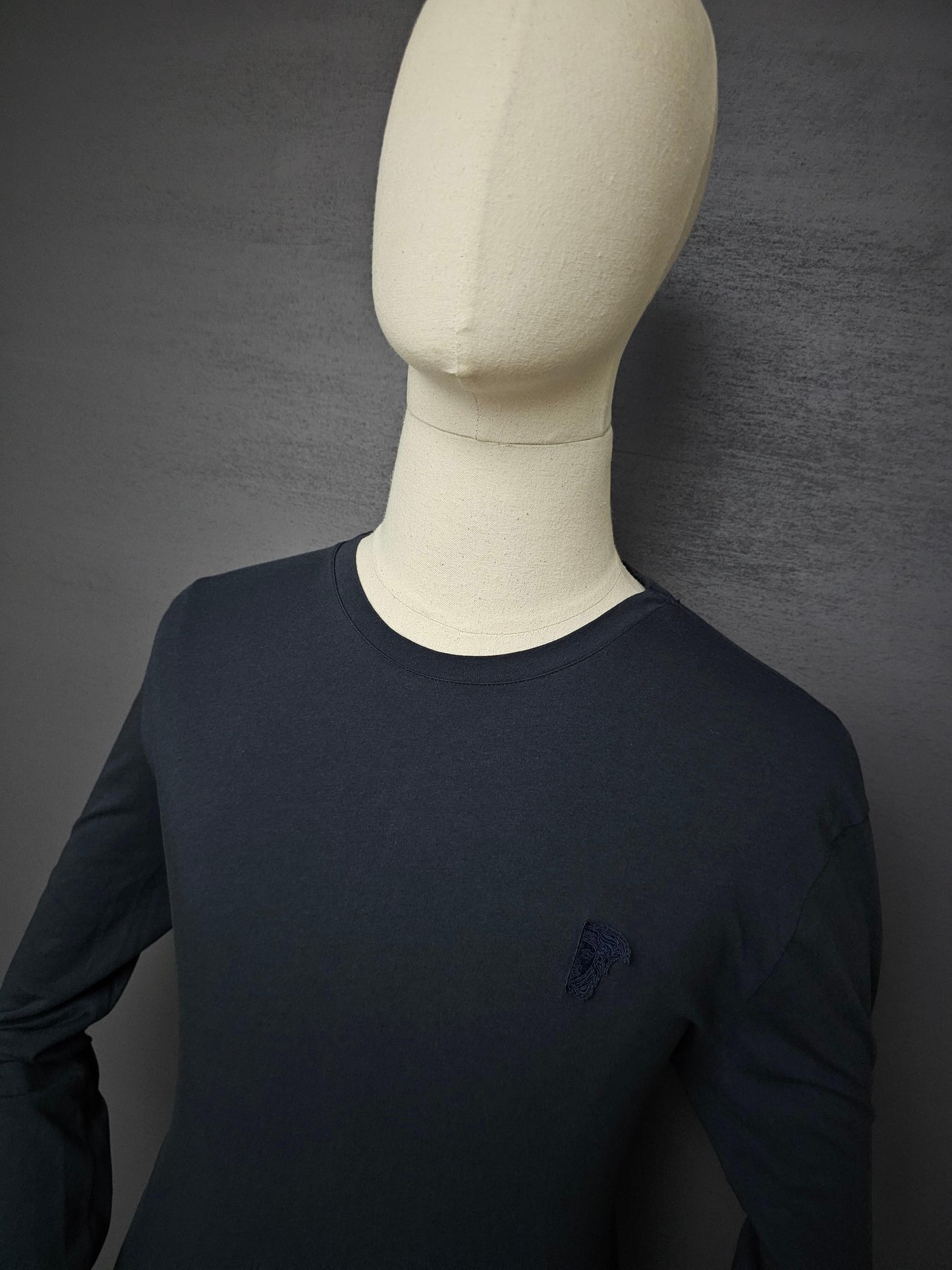 VERSACE Collection Medusa Embroidered Long-Sleeve T-Shirt