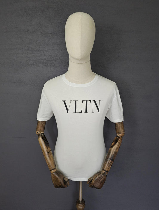 VALENTINO "VLTN" Print Cotton T-Shirt