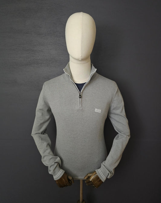 HUGO BOSS Zallo Half-Zip Cotton Sweater
