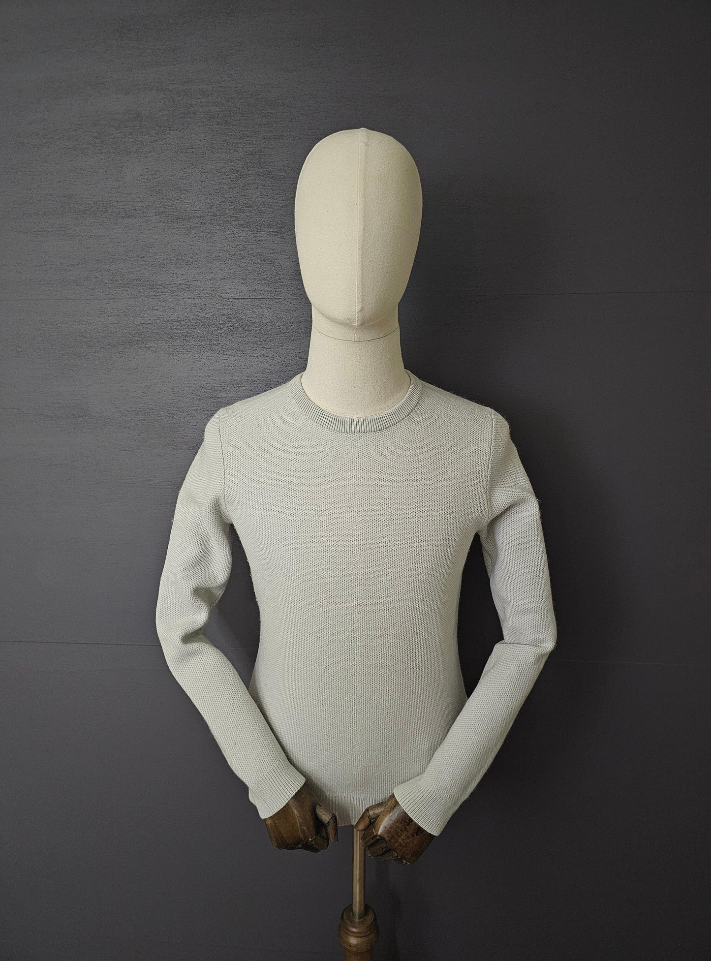 REISS Kenton Ecru Wool Sweater