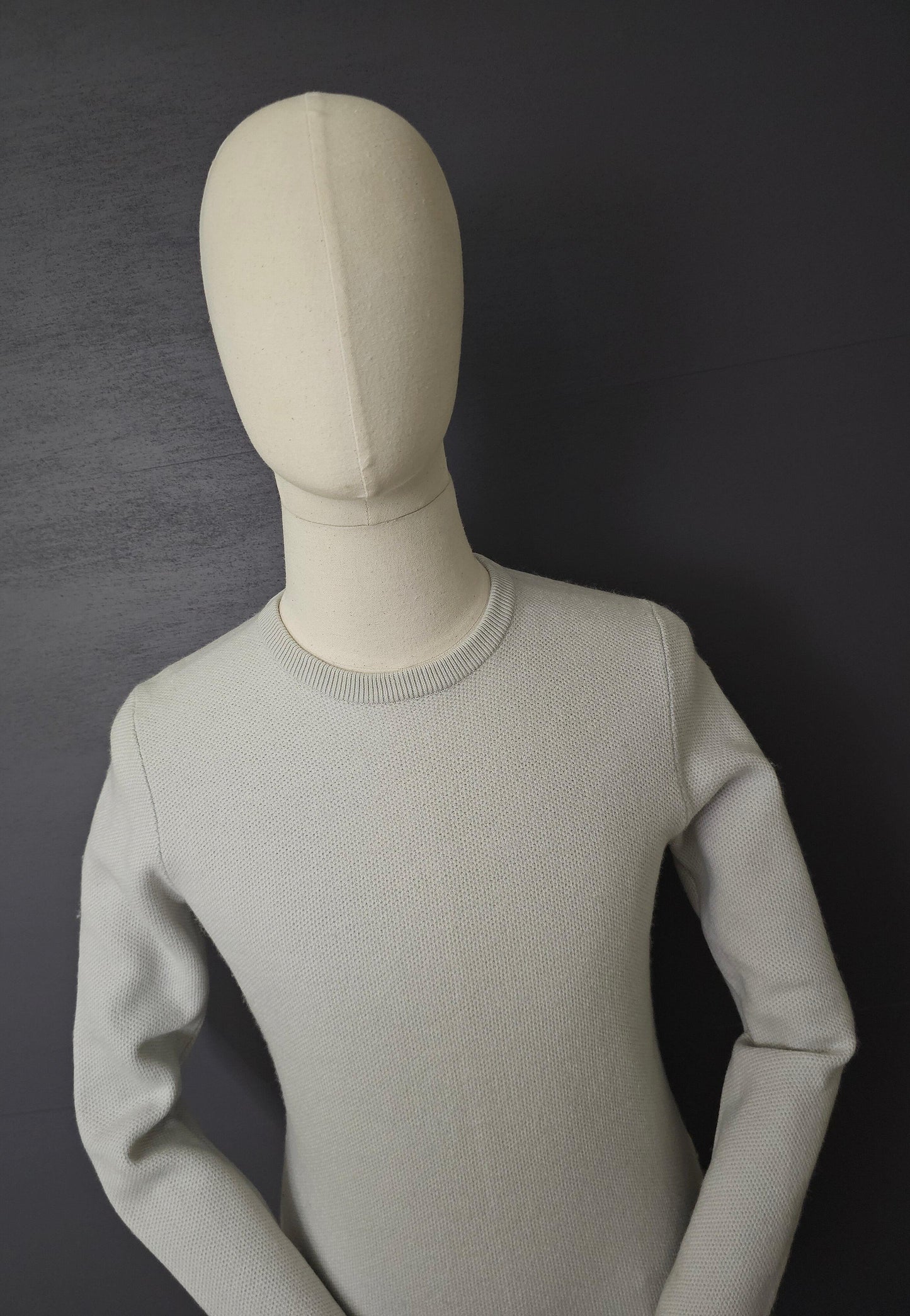 REISS Kenton Ecru Wool Sweater