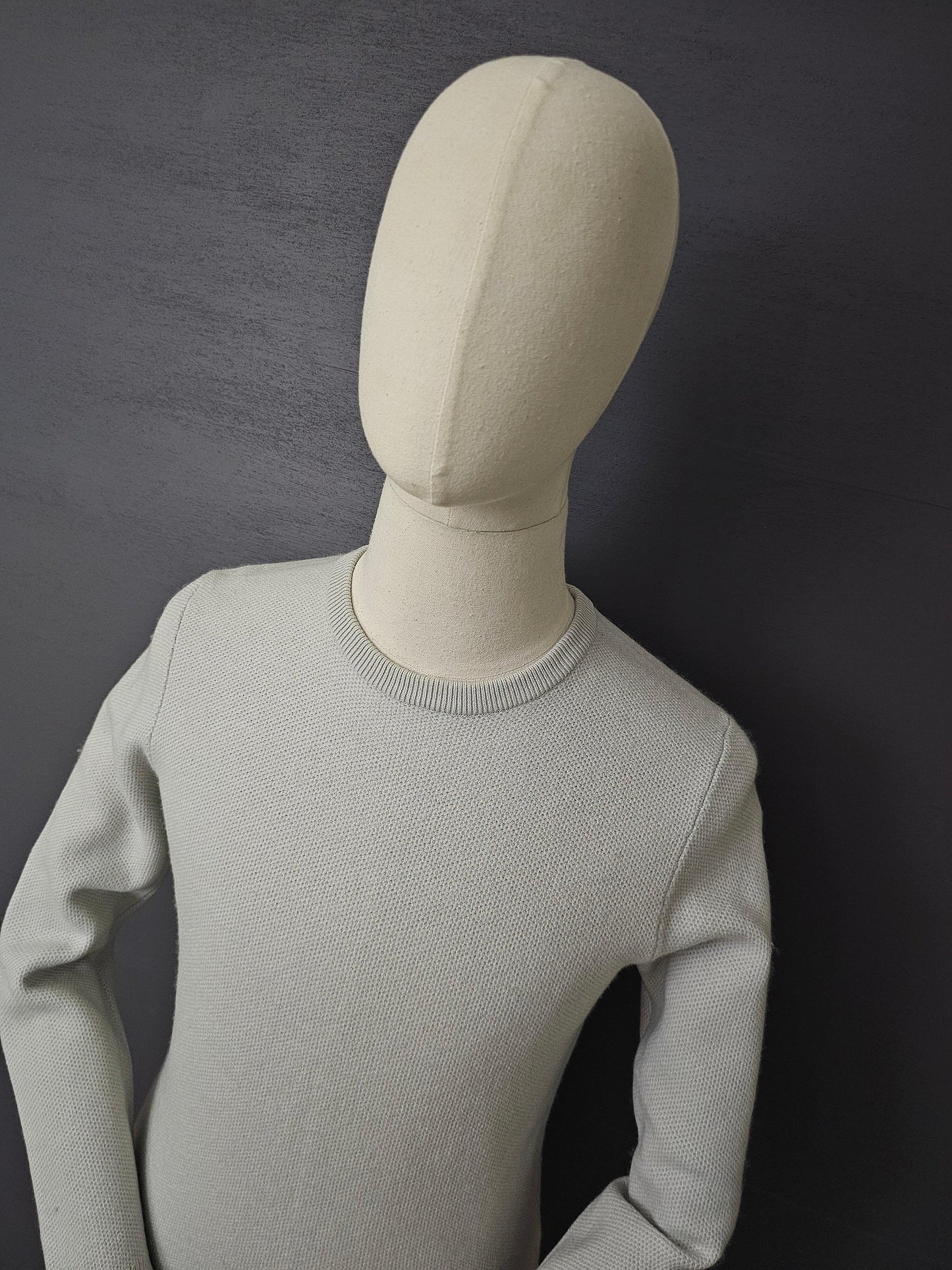 REISS Kenton Ecru Wool Sweater