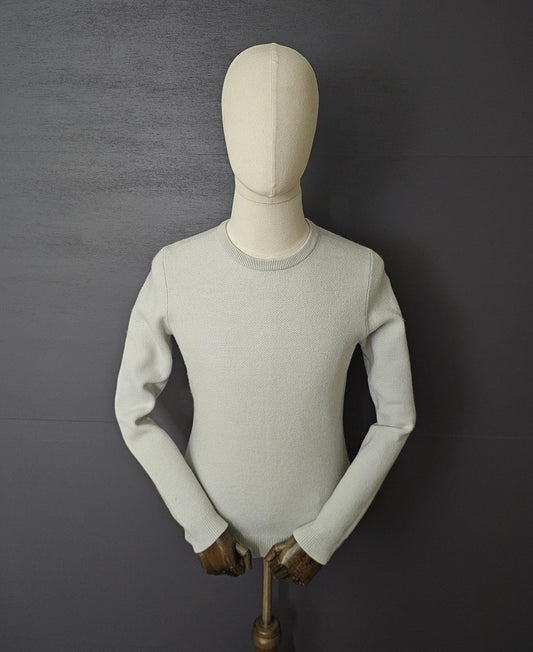 REISS Kenton Ecru Wool Sweater