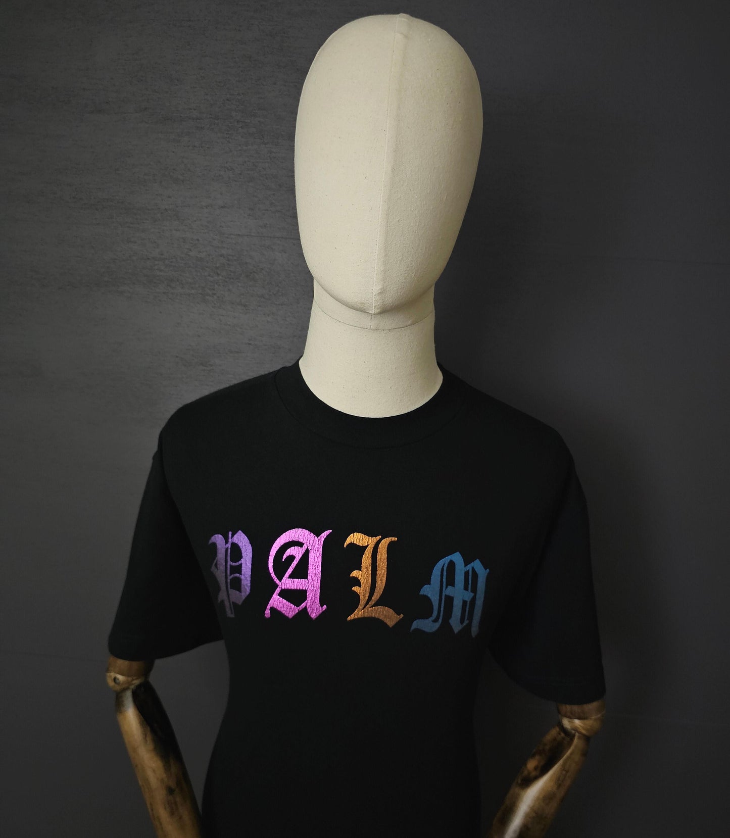 PALM ANGELS PALM Gothic Reflective Logo T-Shirt