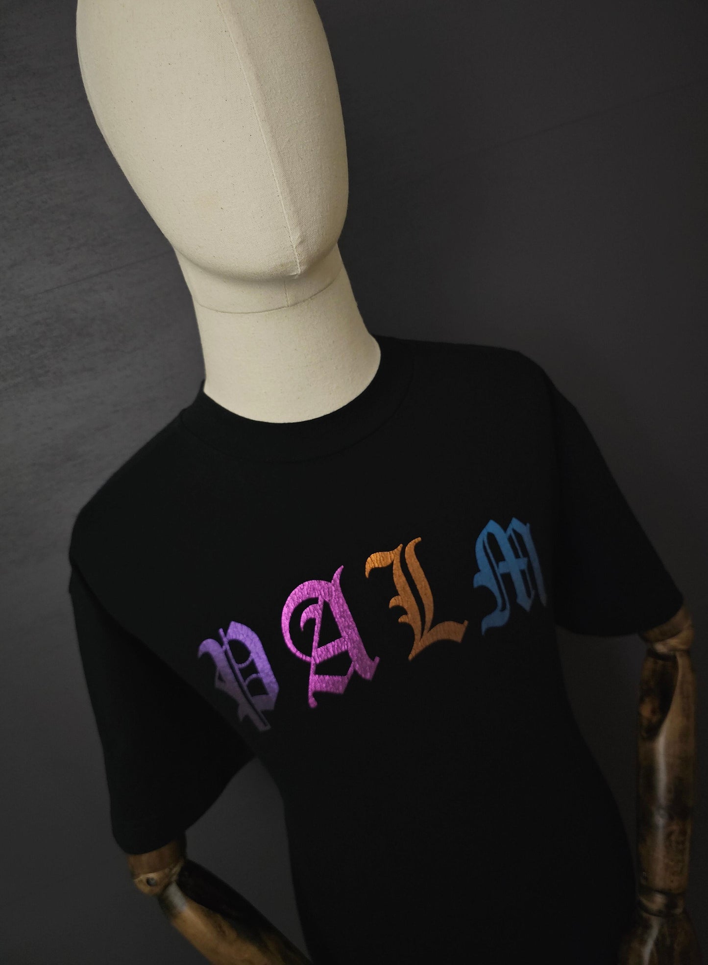 PALM ANGELS PALM Gothic Reflective Logo T-Shirt