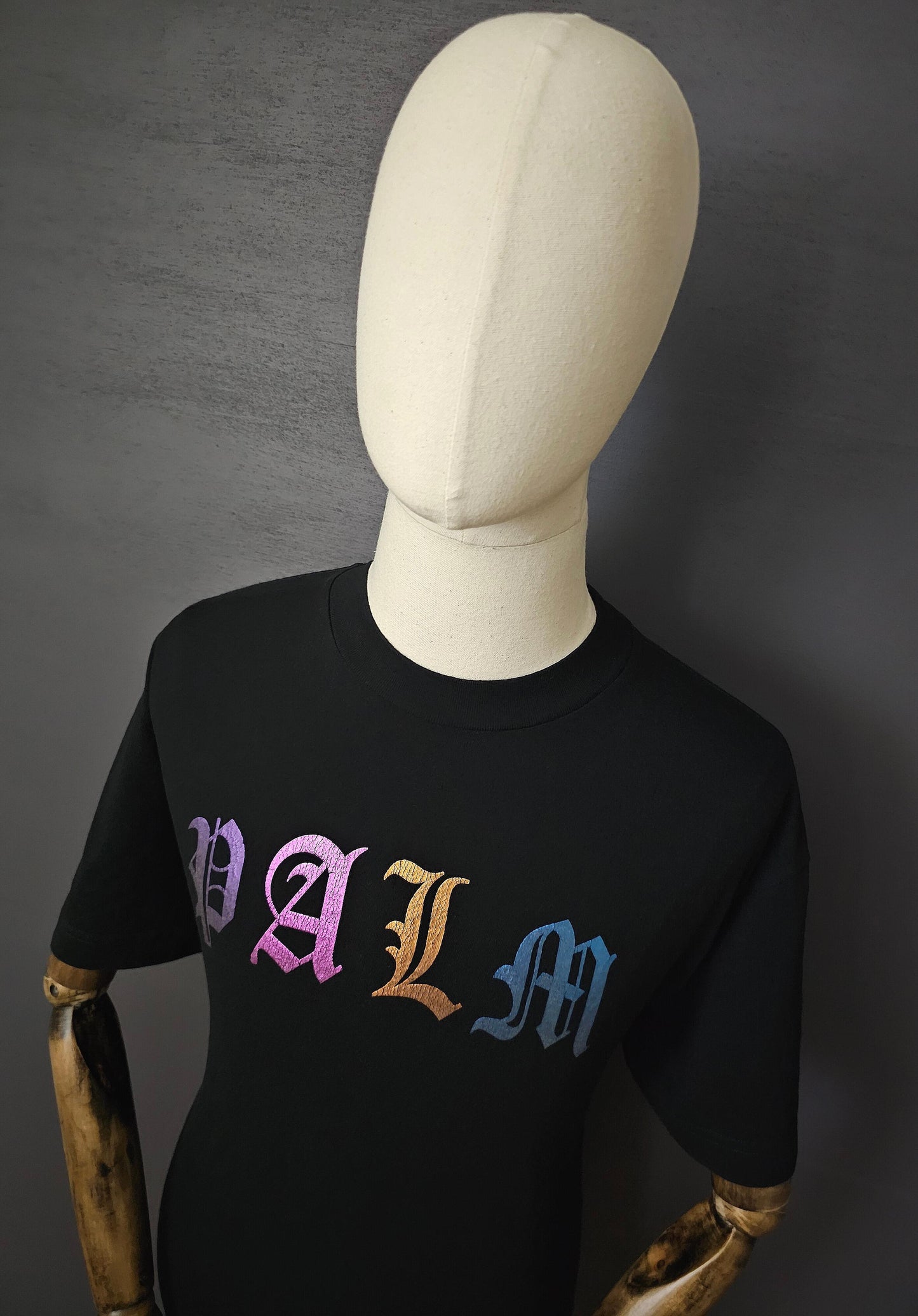 PALM ANGELS PALM Gothic Reflective Logo T-Shirt