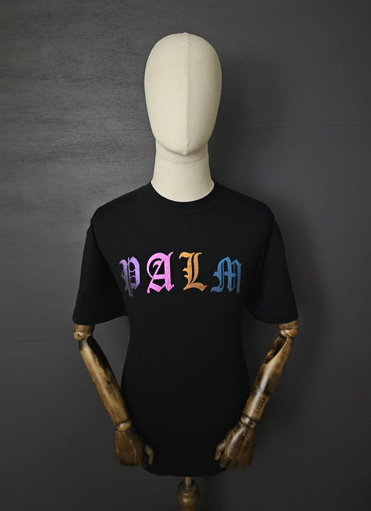 PALM ANGELS PALM Gothic Reflective Logo T-Shirt