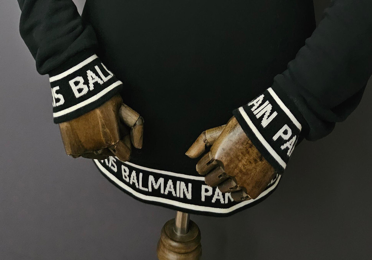 BALMAIN Paris Tape Logo-Trim Sweatshirt