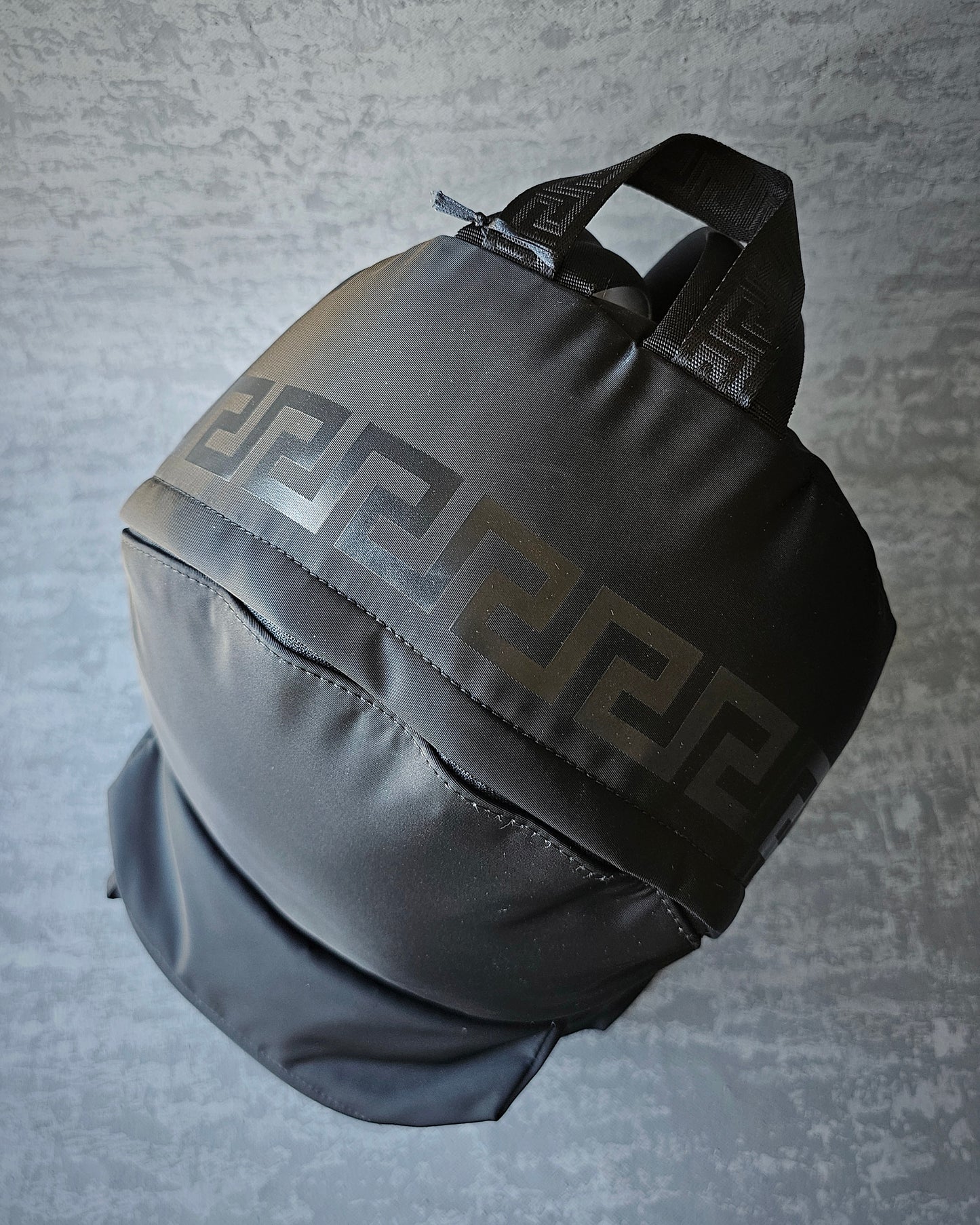 VERSACE La Greca 90's Logo Nylon Backpack