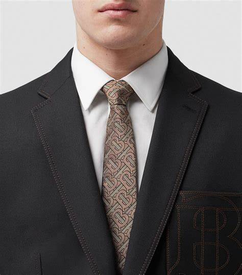 BURBERRY TB Monogram Silk Tie