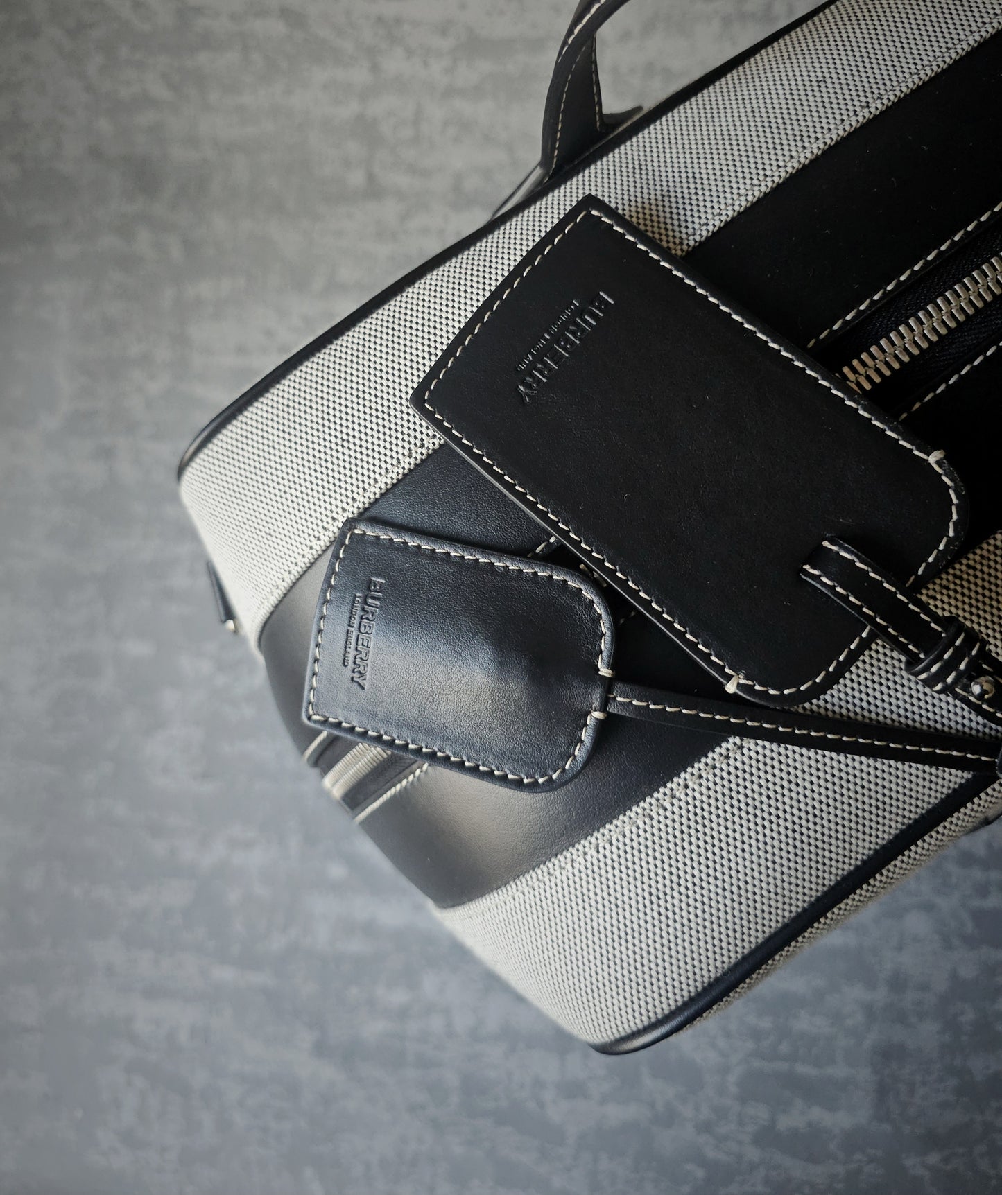 BURBERRY Logo-Print Leather-Trimmed Canvas Holdall