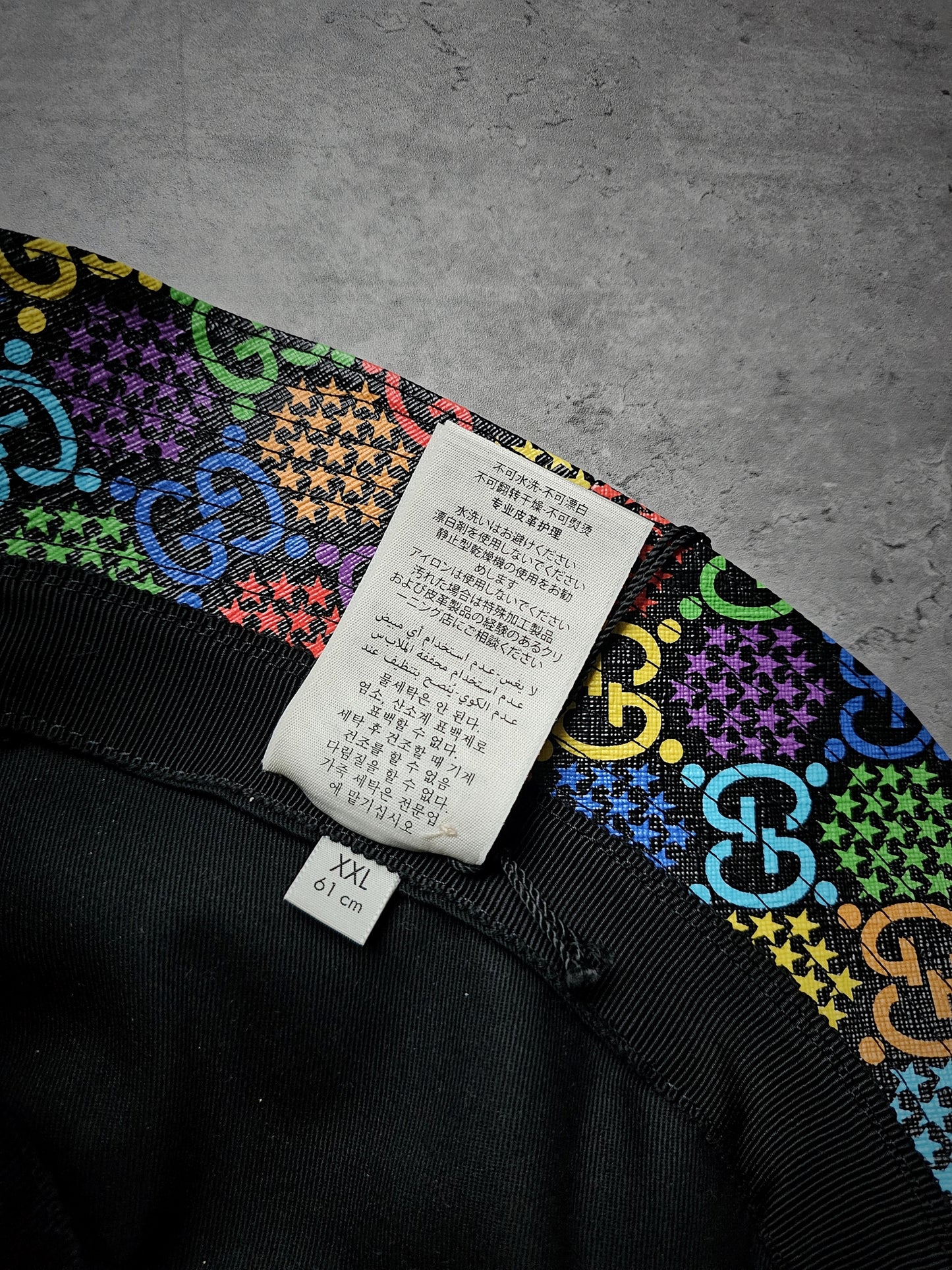 GUCCI GG Supreme Monogram Psychedelic Fedora Bucket Hat