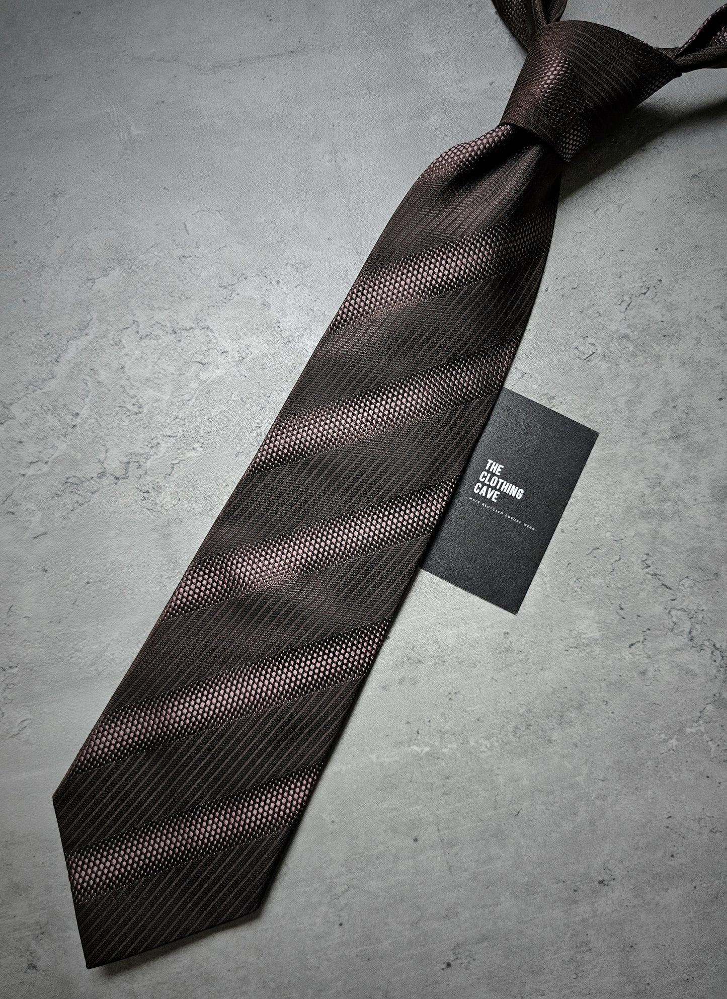 GUCCI Monogrammed Striped Silk Tie