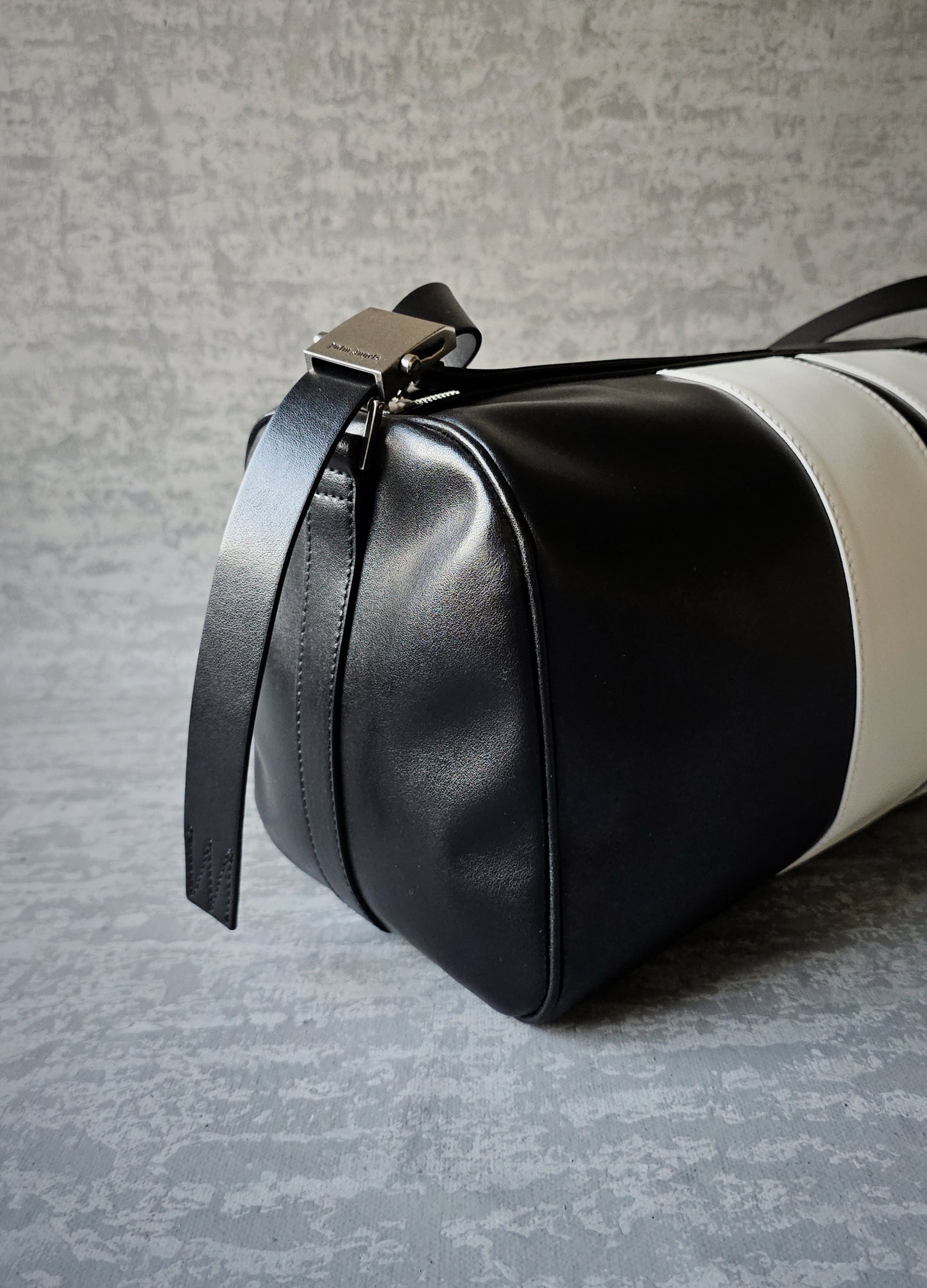 PALM ANGELS 2022 Black/White Track Travel Holdall