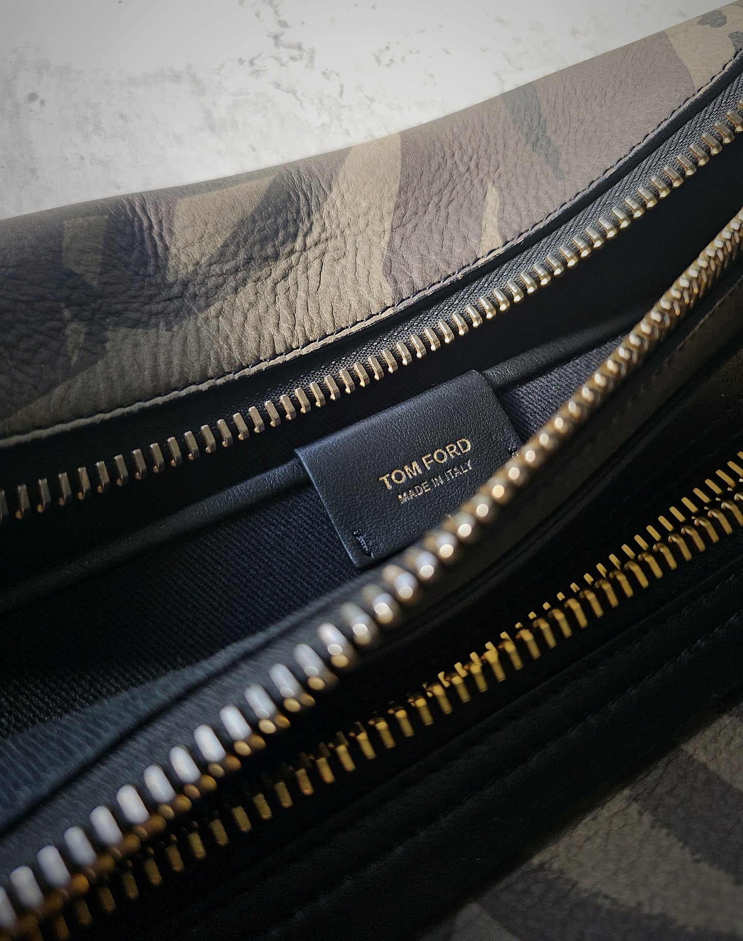 TOM FORD Leather-Trimmed Camouflage Nubuck Belt Bag