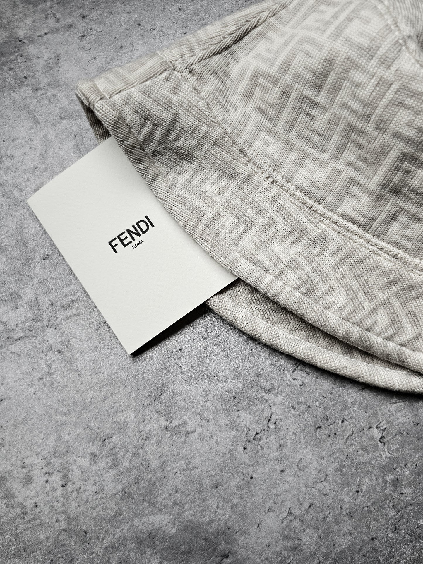 FENDI FF Monogram 100% Wool Hat and Scarf Set