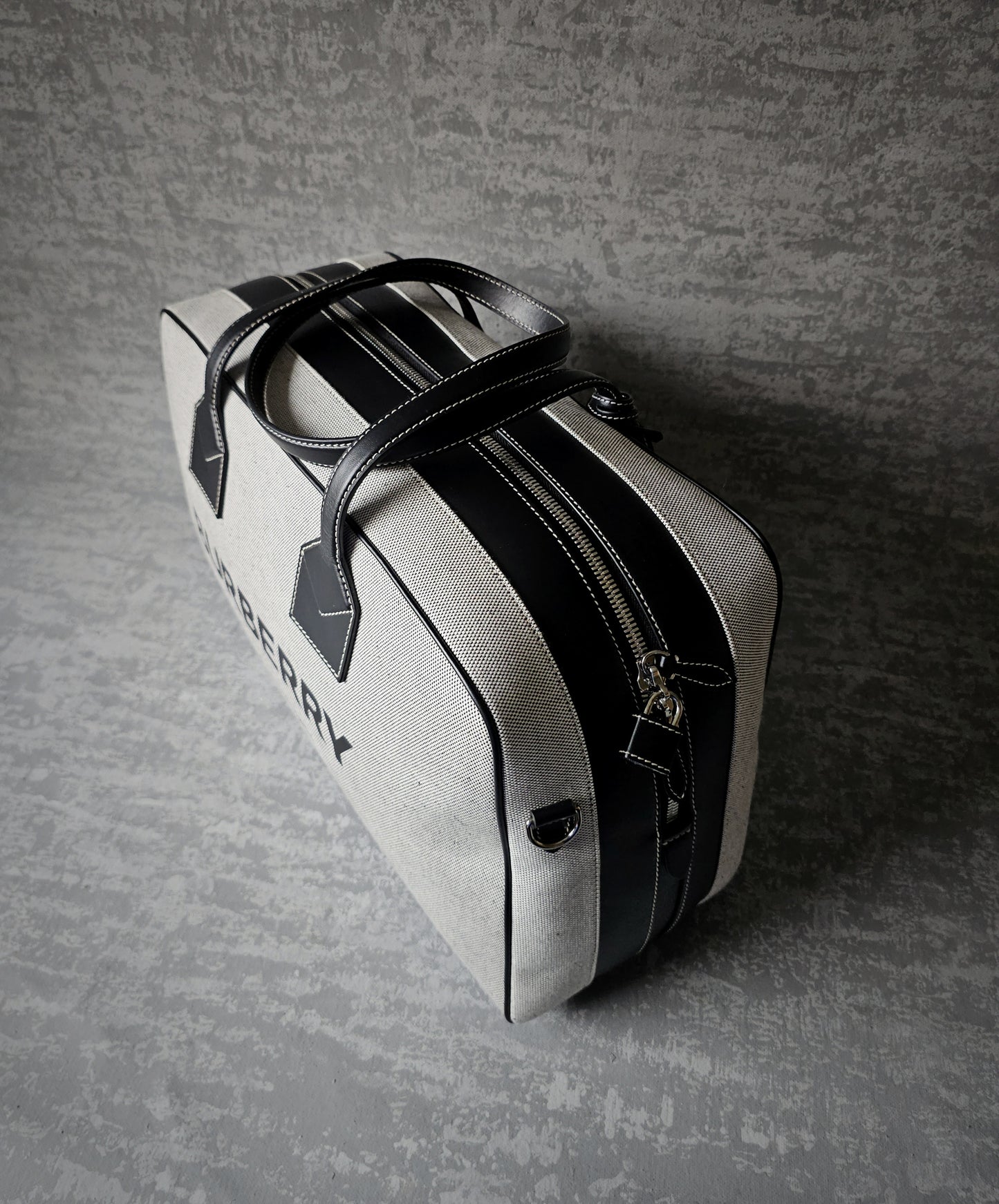 BURBERRY Logo-Print Leather-Trimmed Canvas Holdall
