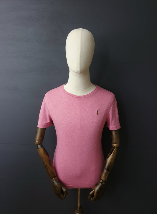 RALPH LAUREN Custom Slim Fit Cotton T-Shirt in Pink
