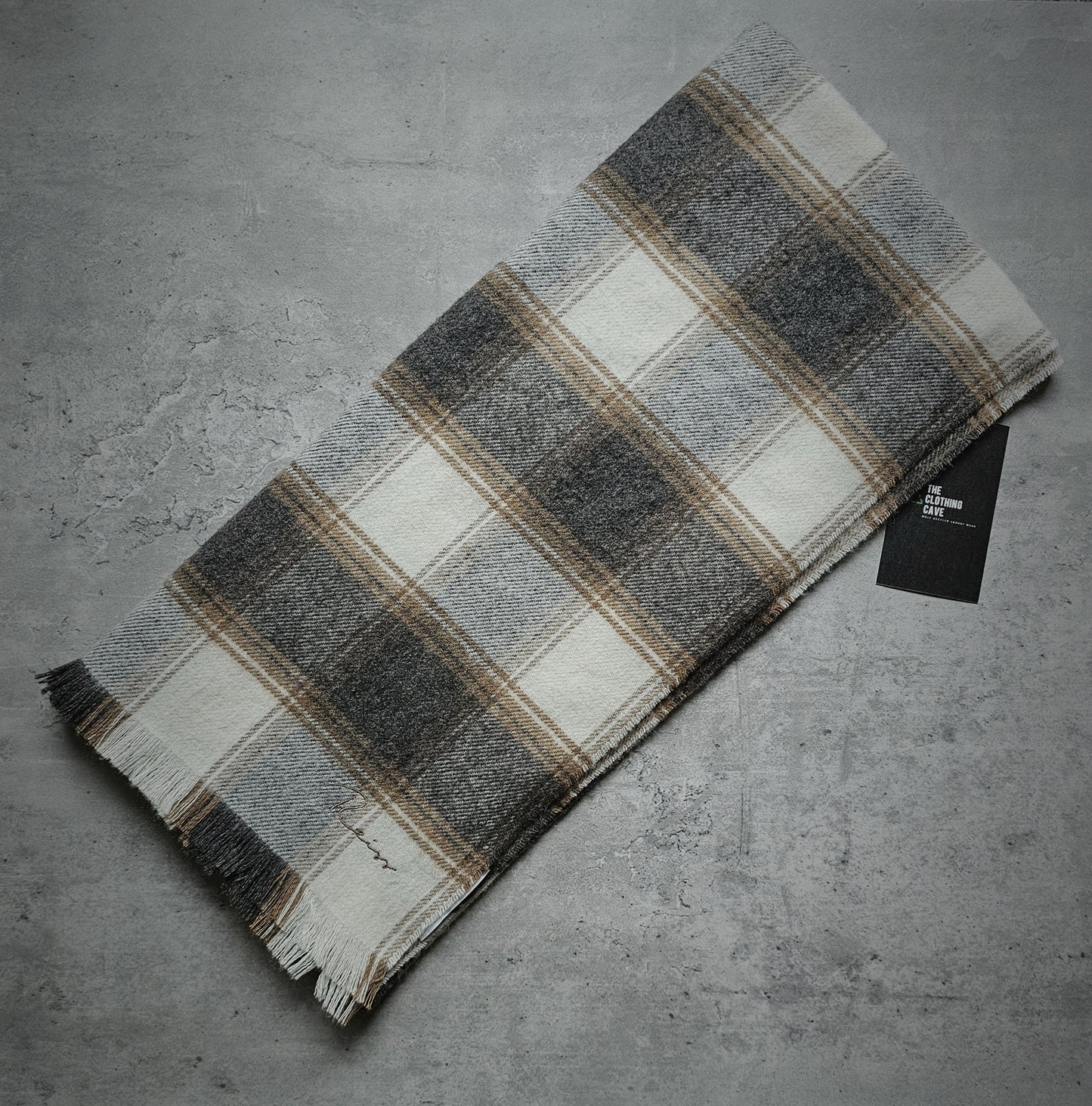 REISS Angelo Wool Blend Checked Scarf