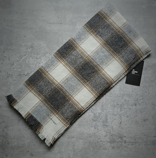 REISS Angelo Wool Blend Checked Scarf