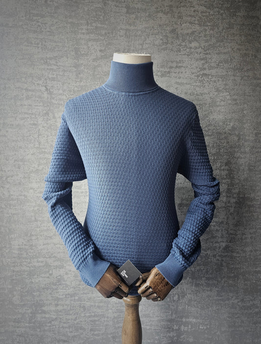 HUGO BOSS Textured Turtleneck Sweater