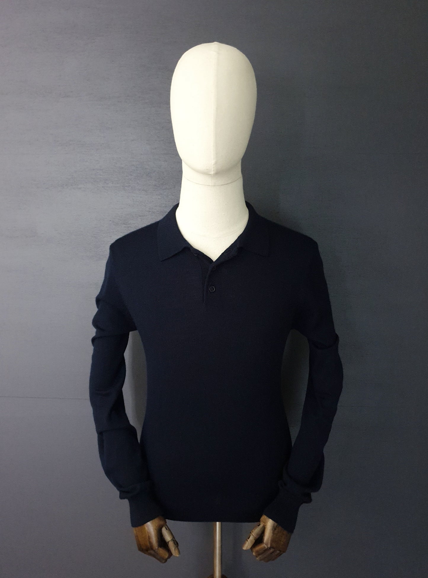 REISS Trafford Long Sleeve Wool Polo