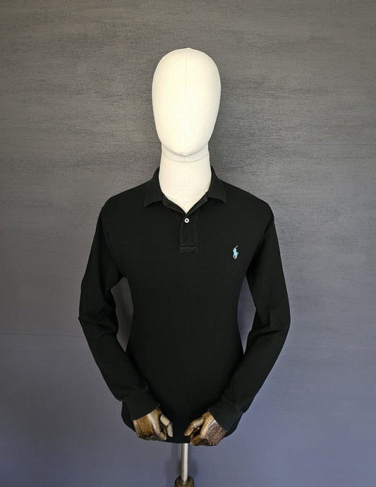 RALPH LAUREN Long Sleeve Black Polo Shirt
