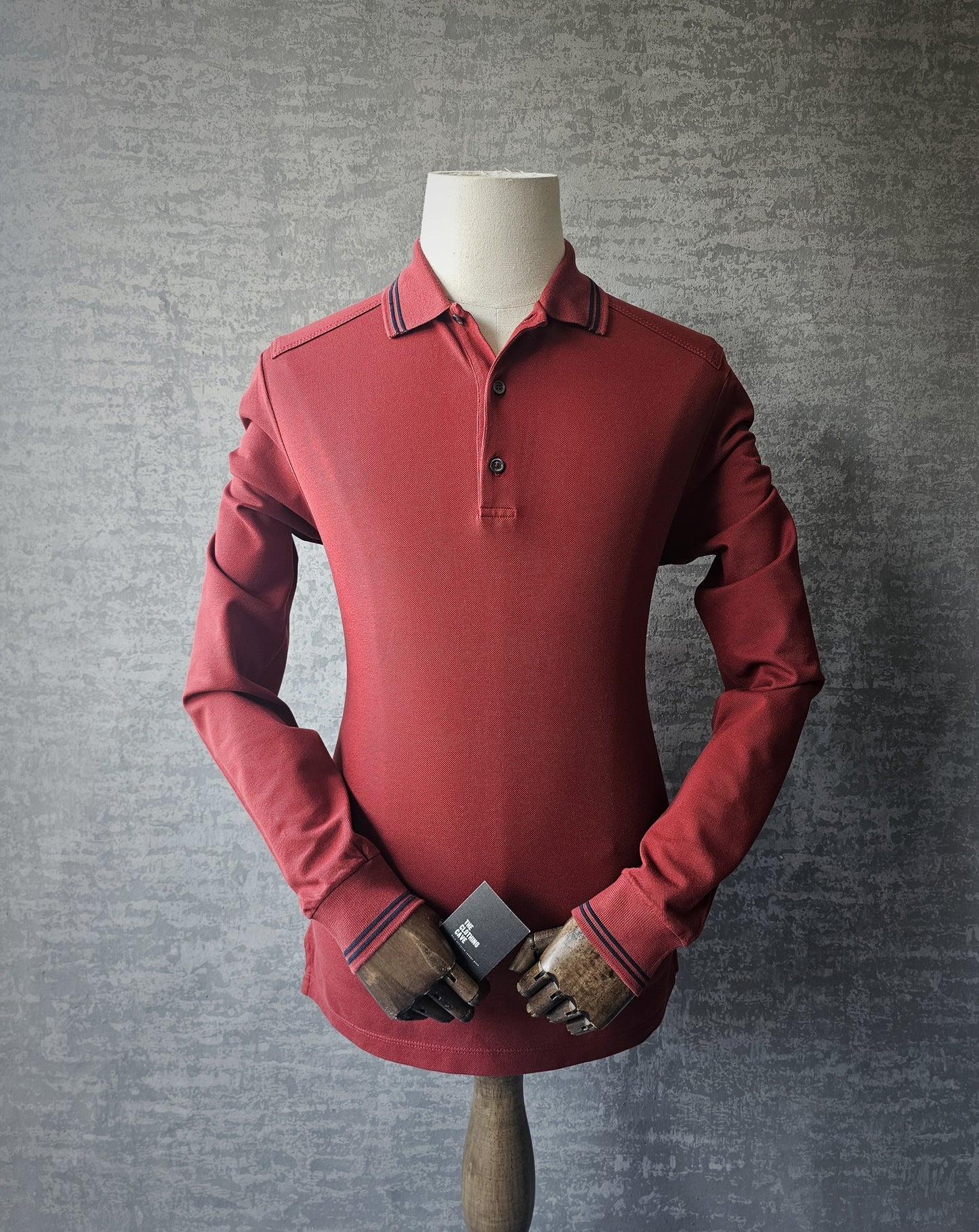 GUCCI Cotton-Jersey Long Sleeve Polo Shirt