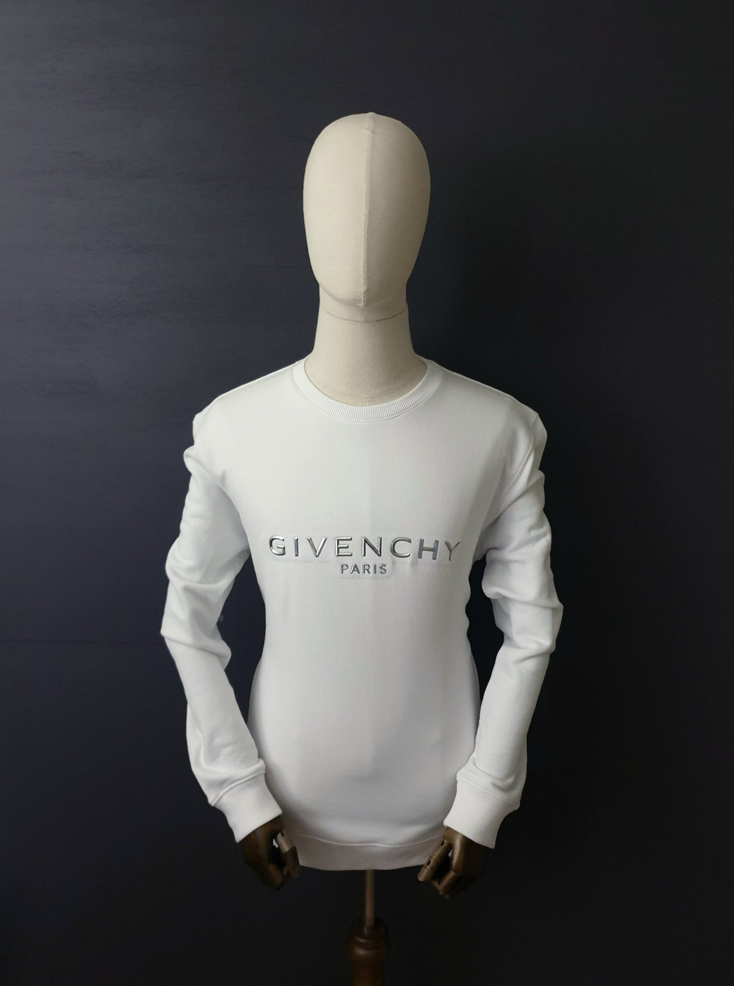 GIVENCHY Silver Logo Oversized Sweatshirt