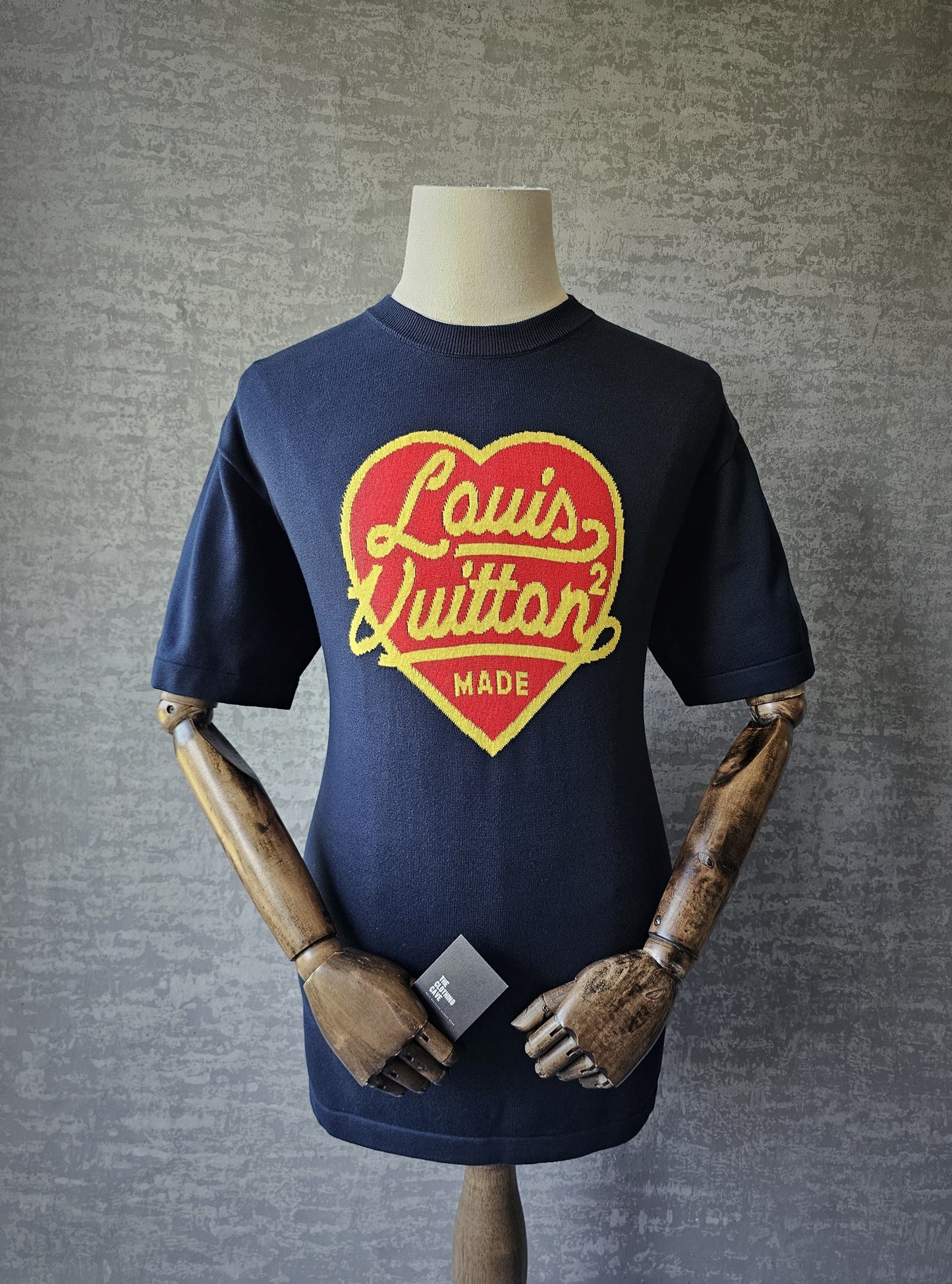 LOUIS VUITTON x NIGO Intarsia Jacquard Heart Crewneck Knit T-Shirt
