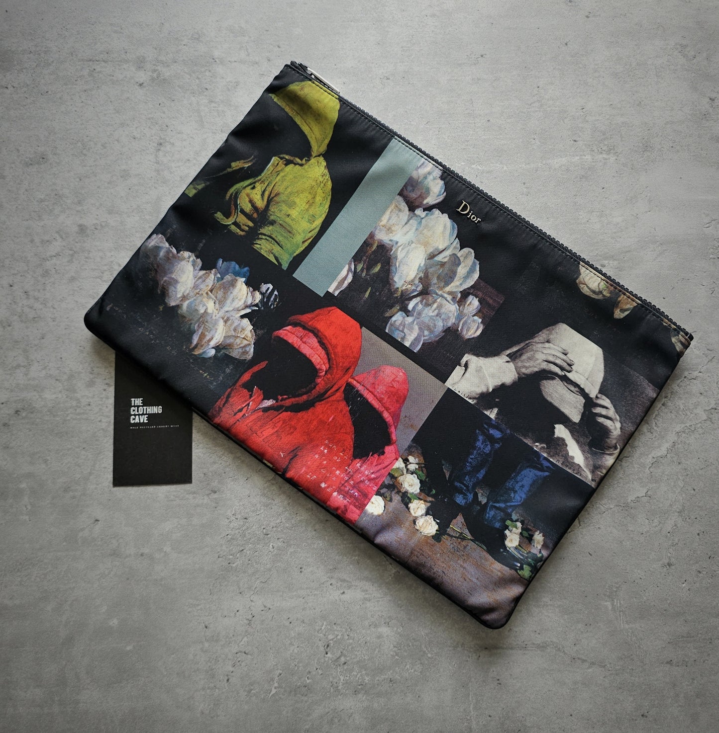 DIOR HOMME Rare Francois Bard Documents Zipped Pouch