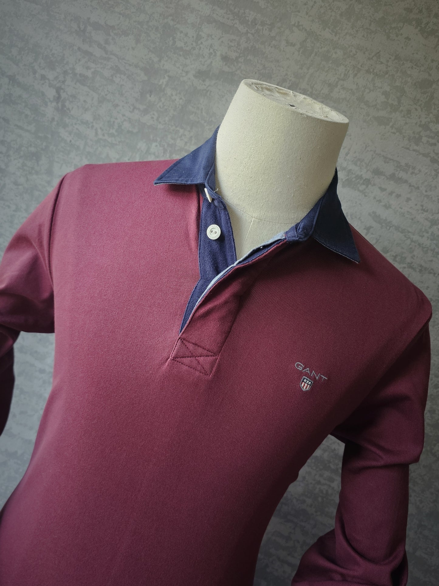 GANT Burgundy Heavy Rugger Rugby Polo Shirt