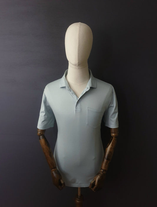 REISS Austin Polo Shirt in Sky Blue