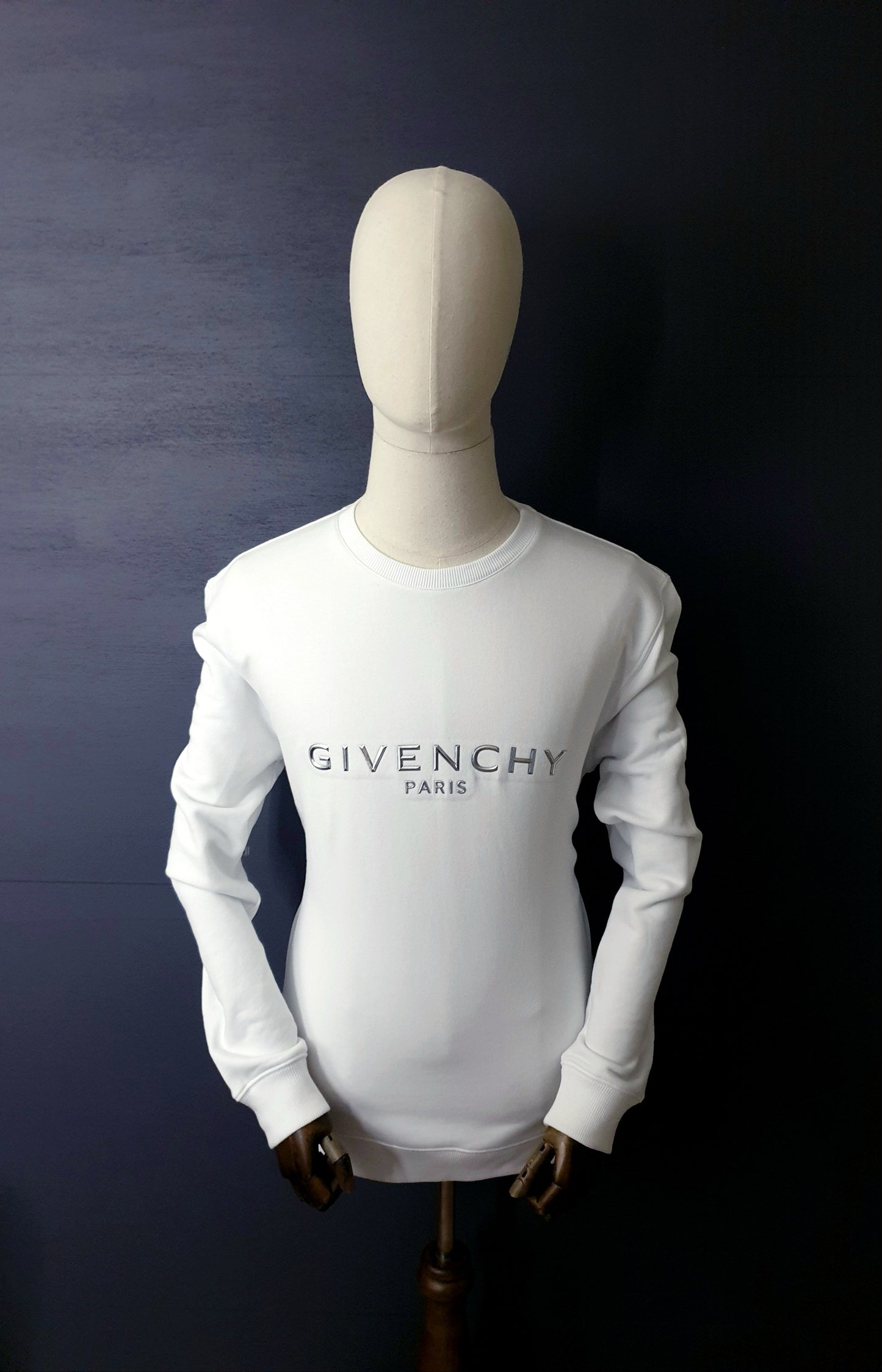GIVENCHY Silver Logo Oversized Sweatshirt