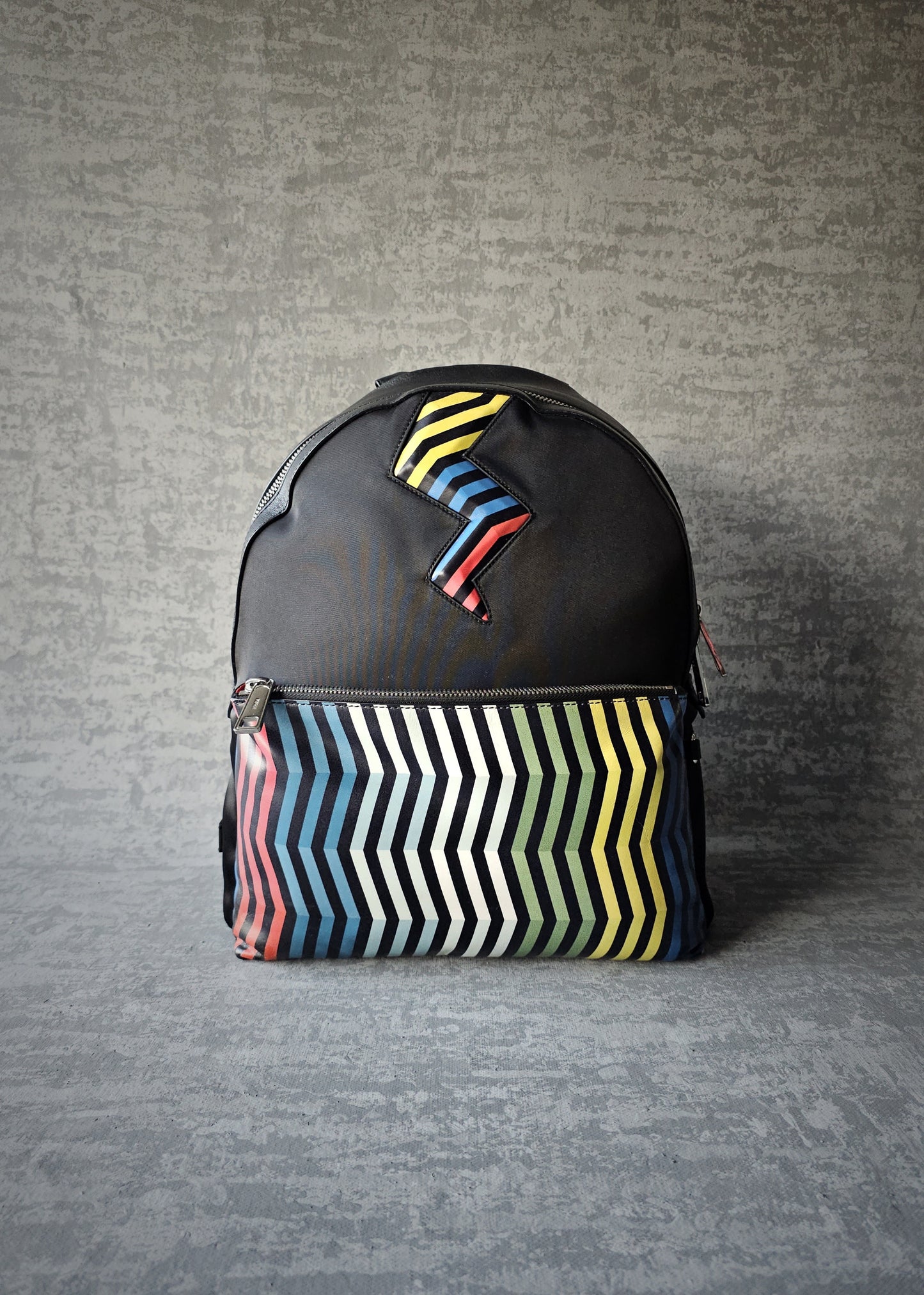FENDI Roma Leather Lightening Backpack