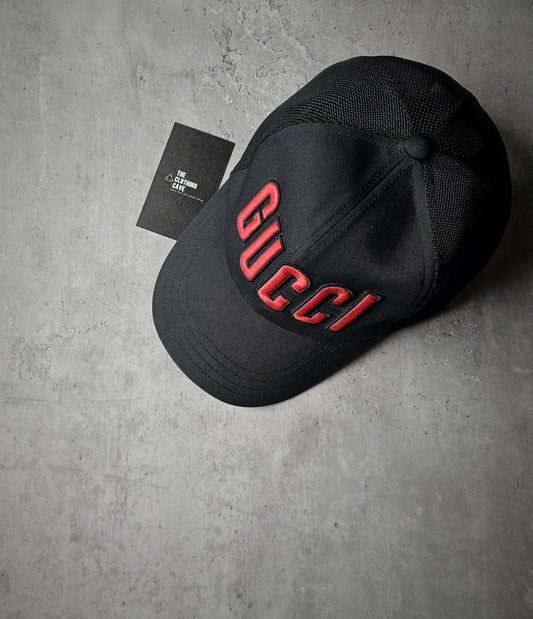 GUCCI Red Logo Mech Baseball Cap