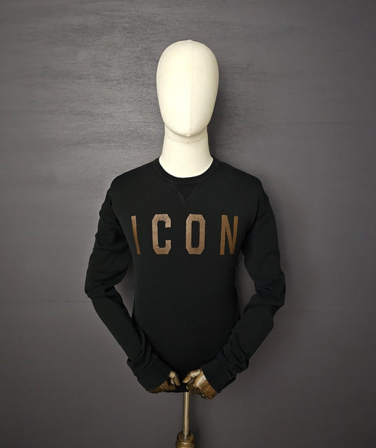 DSQUARED2 Copper-Tone ICON Logo Sweatshirt
