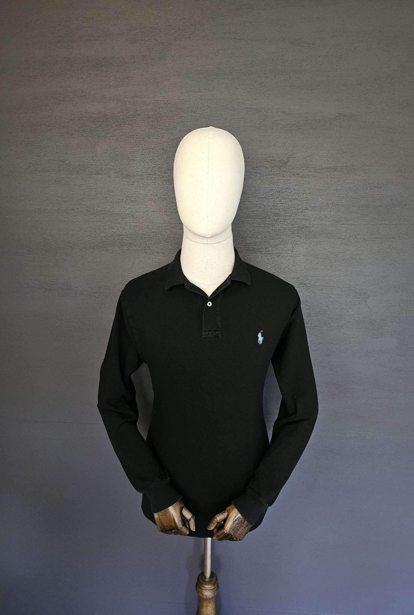 RALPH LAUREN Long Sleeve Black Polo Shirt