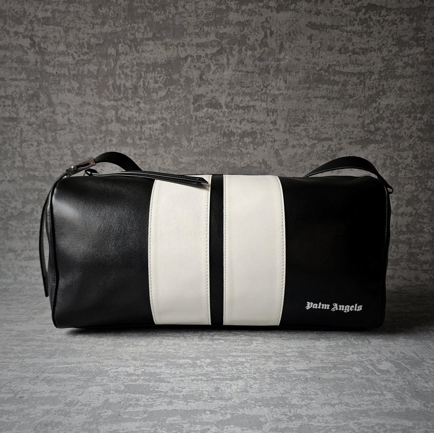 PALM ANGELS 2022 Black/White Track Travel Holdall