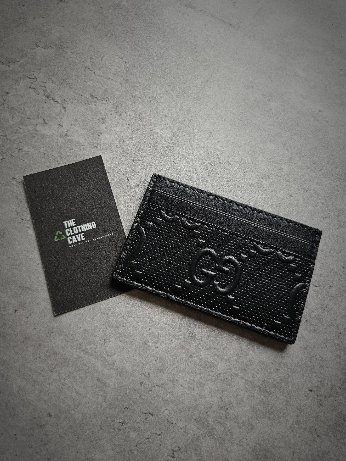 GUCCI GG Embossed Leather Card Holder