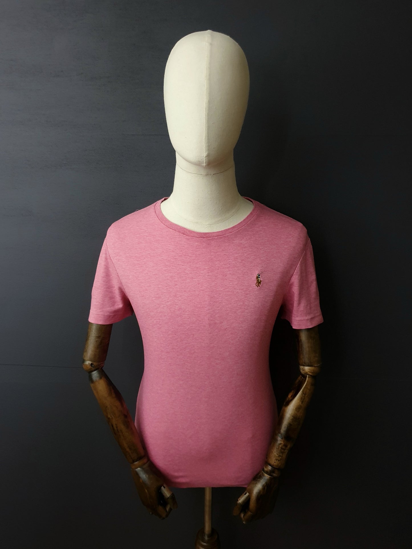 RALPH LAUREN Custom Slim Fit Cotton T-Shirt in Pink